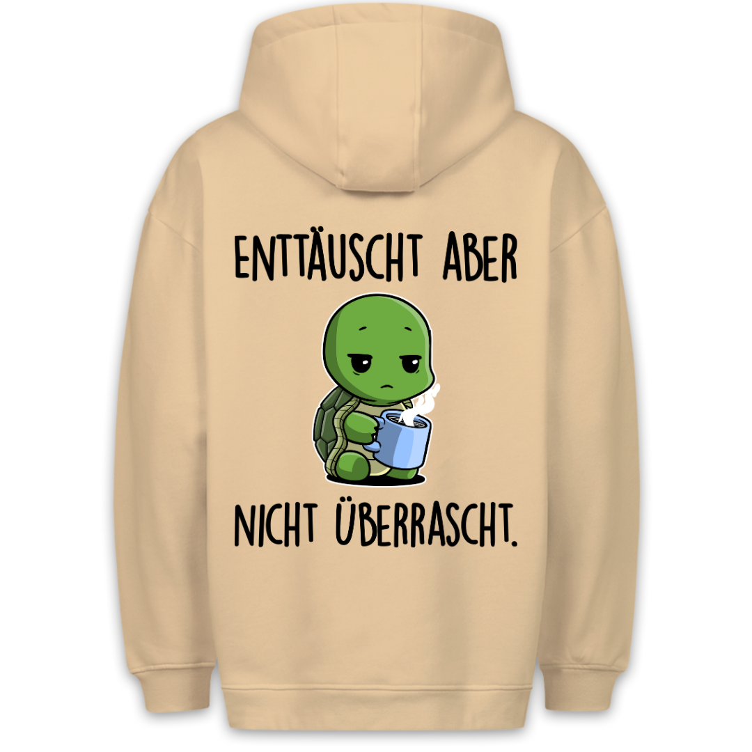 Enttäuscht Schildkröte - Hoodie Unisex Rückendruck