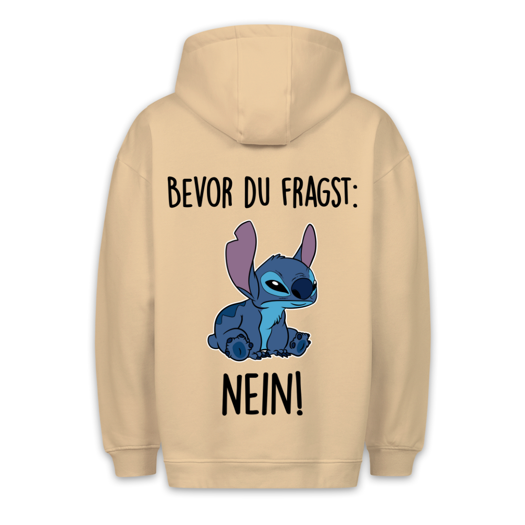 Bevor Du Fragst: Nein! - Hoodie Unisex Rückendruck