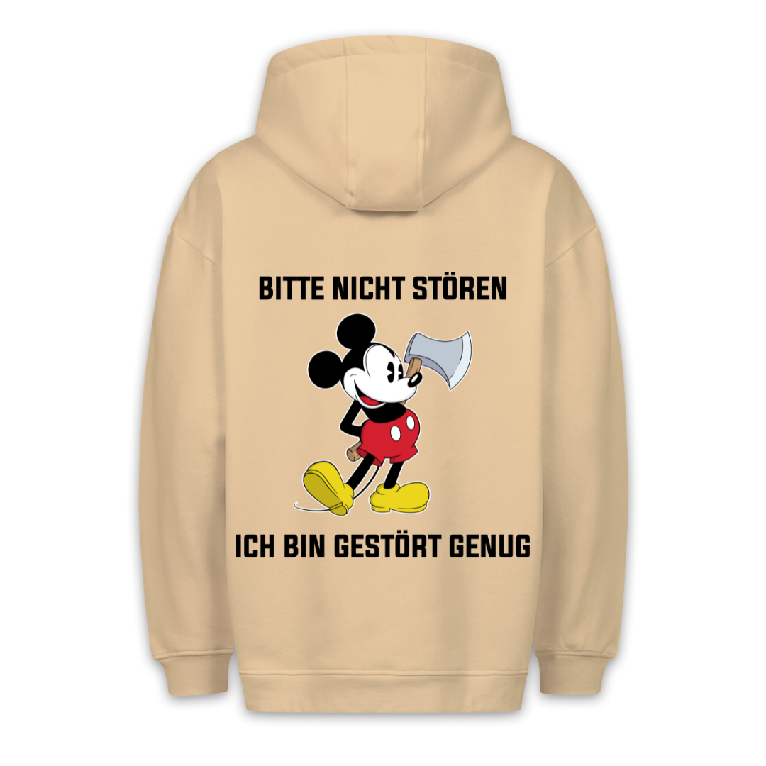 Nicht Stören Maus - Hoodie Unisex Rückendruck