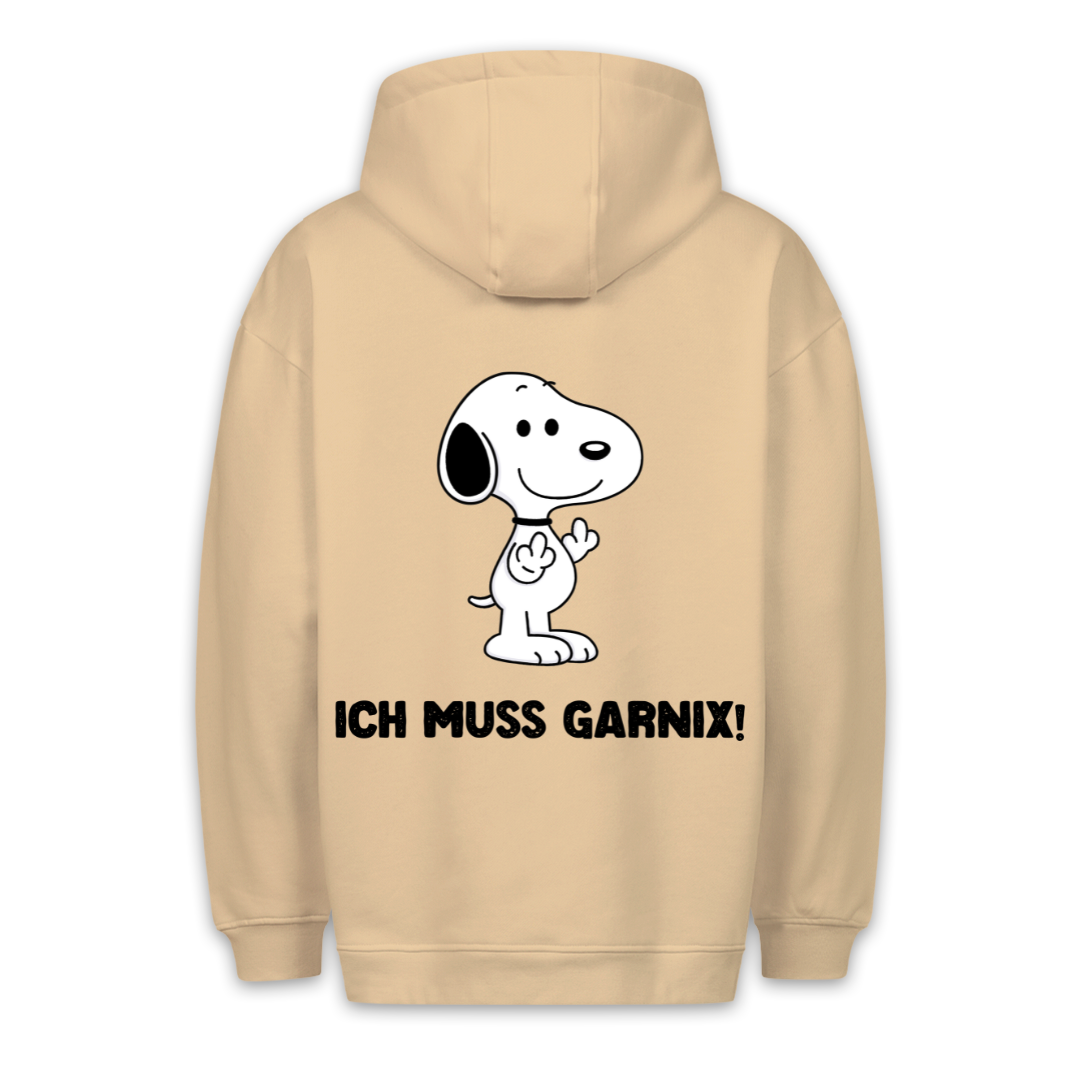 Ich Muss Garnix Hund - Hoodie Unisex Rückendruck