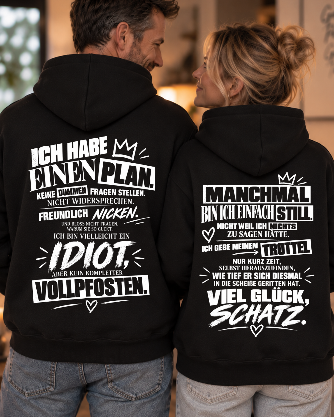 Bin still und hab einen Plan - Kuschel Hoodie Bündel