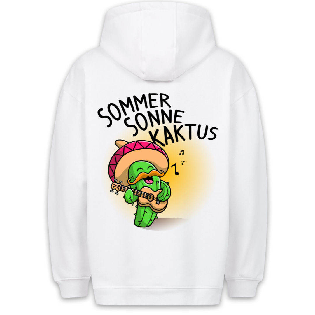 Sommer Kaktus - Hoodie Unisex Rückendruck