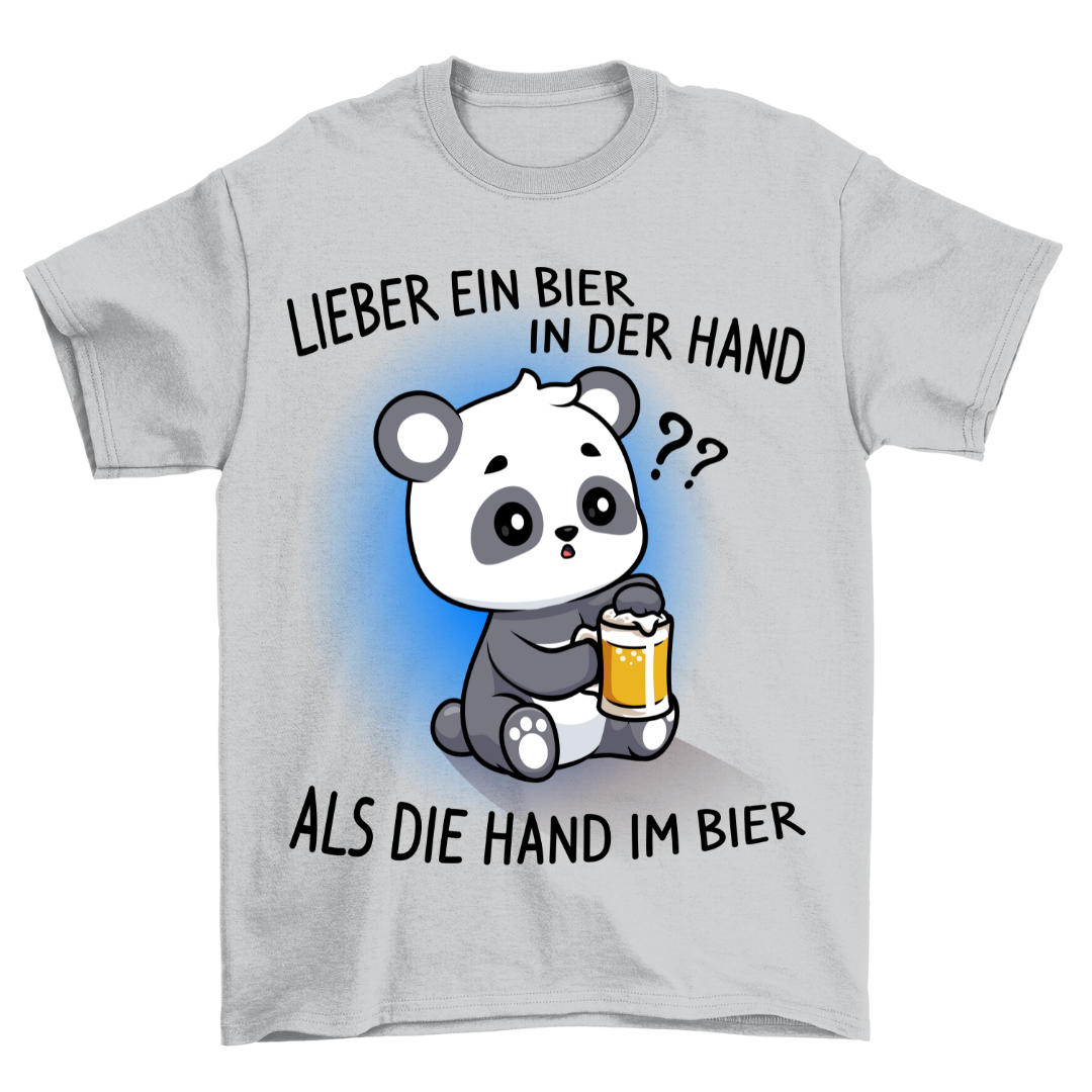 Bier Hand Panda - Shirt Unisex