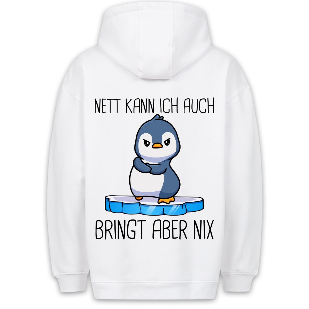 Nett Pinguin - Hoodie Rückendruck