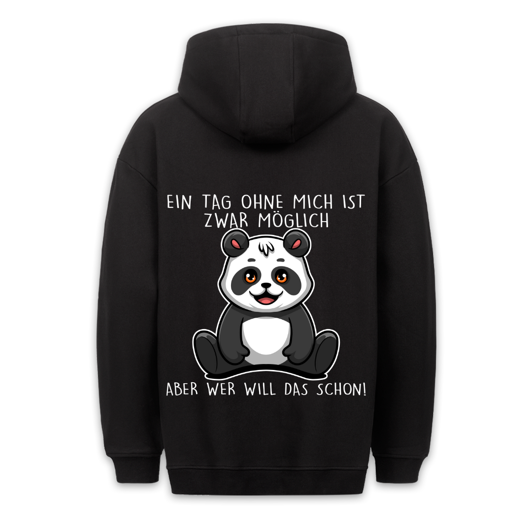 Ohne Mich Panda - Hoodie Unisex Rückendruck