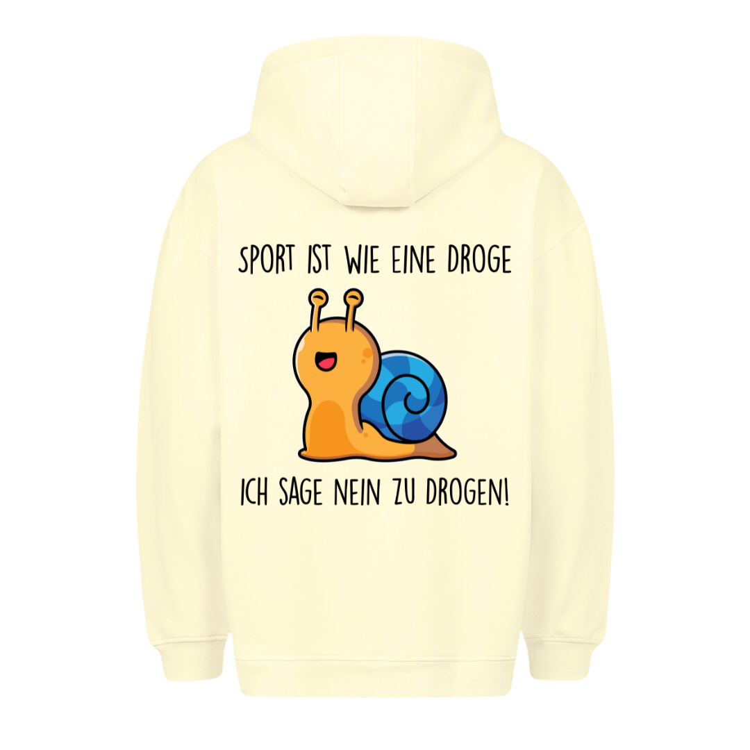 Sport Schnecke - Hoodie Unisex Rückendruck