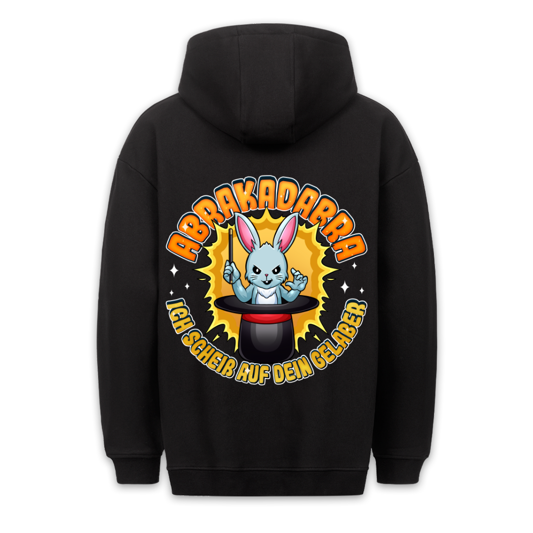 Abrakadabra Hase - Hoodie Unisex Rückendruck