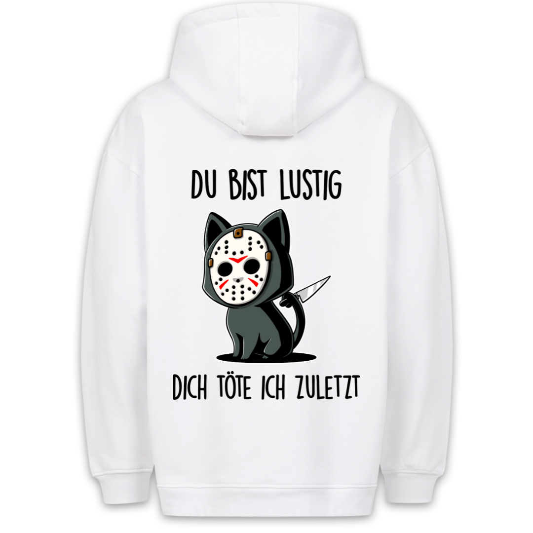 Lustig Hockeykatze - Hoodie Unisex Rückendruck