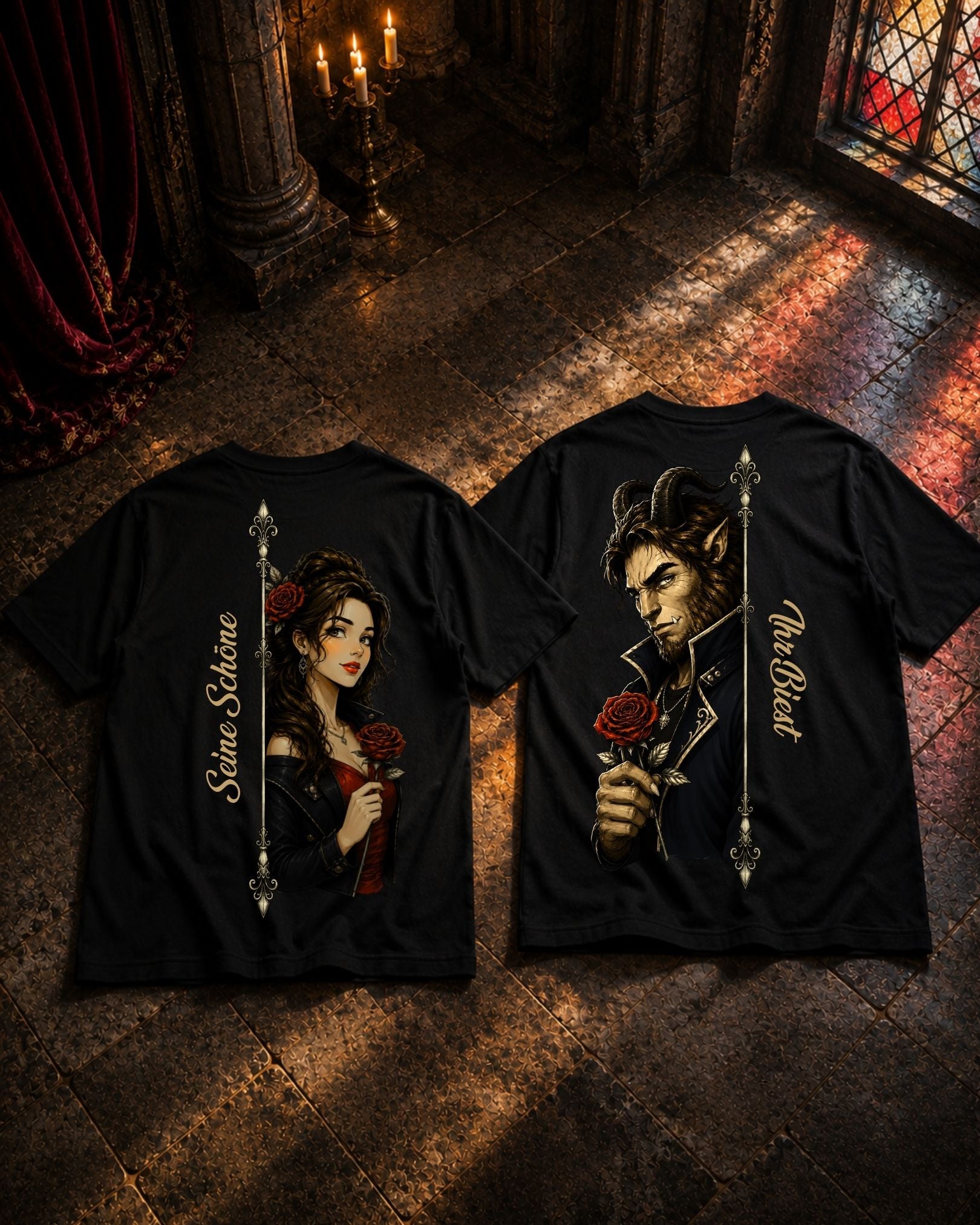 Schöne und Biest Real - Shirt Couple Bündel