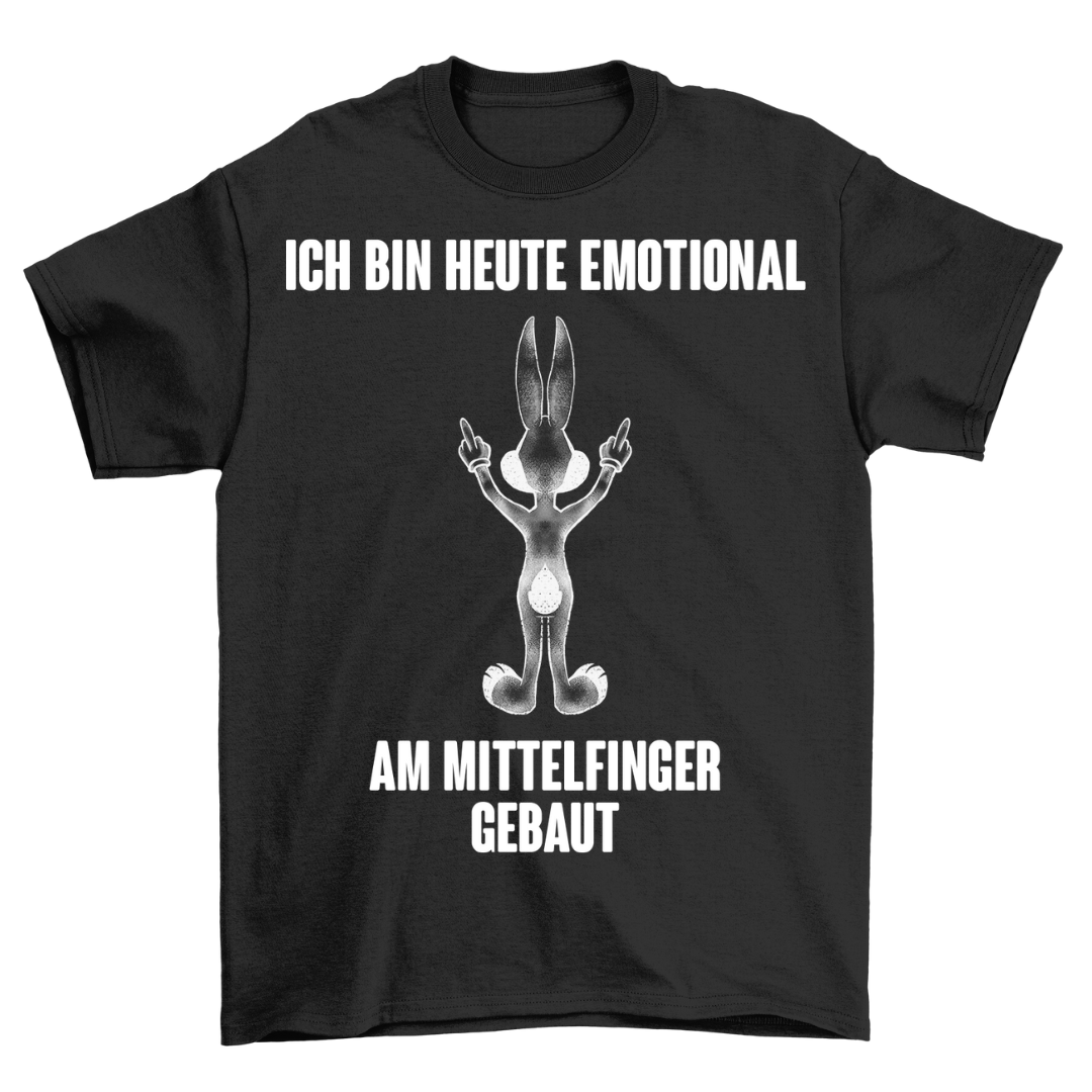 Emotional am Mittelfinger Bunny - Shirt Unisex