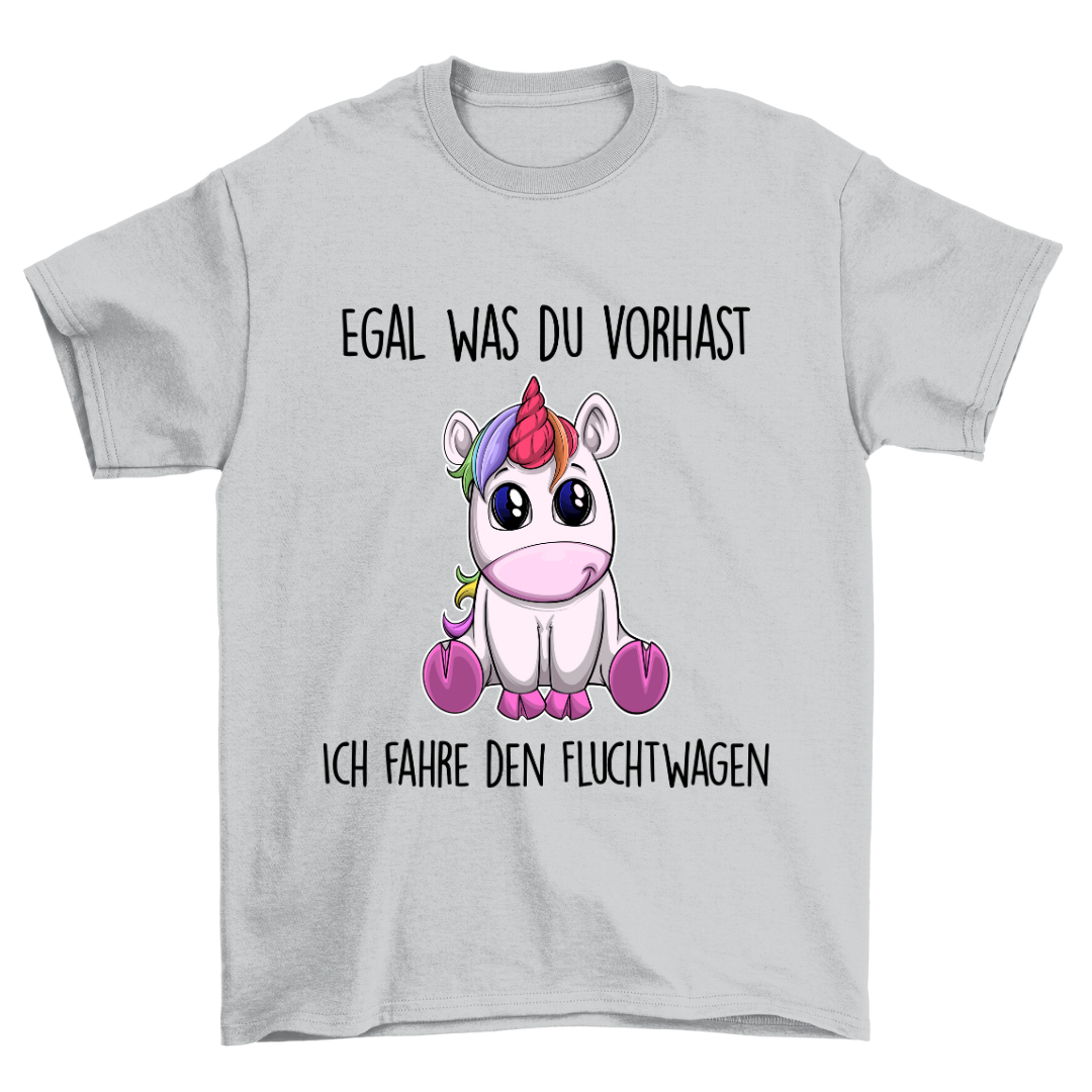 Fluchtwagen Einhorn - Shirt Unisex
