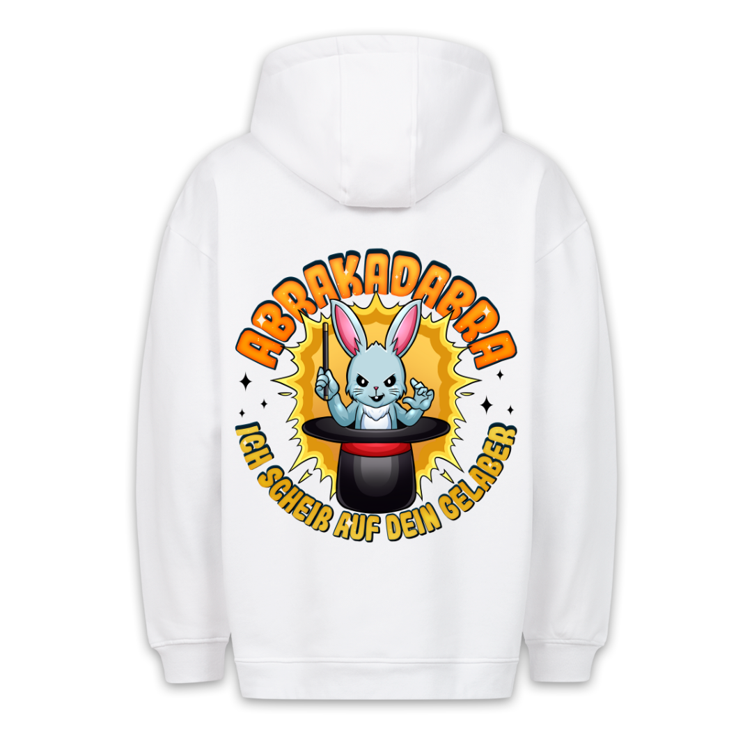 Abrakadabra Hase - Hoodie Unisex Rückendruck