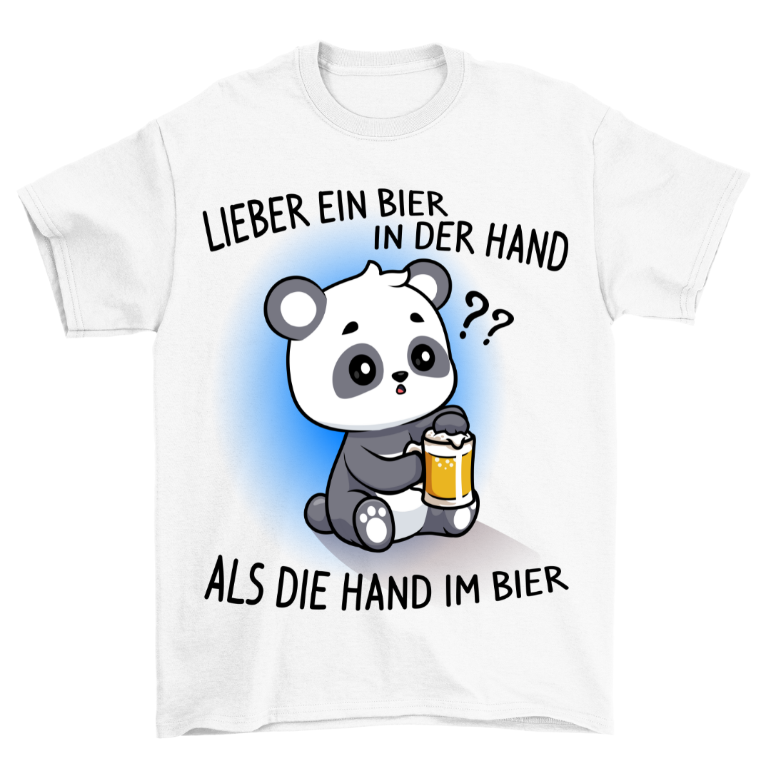 Bier Hand Panda - Shirt Unisex