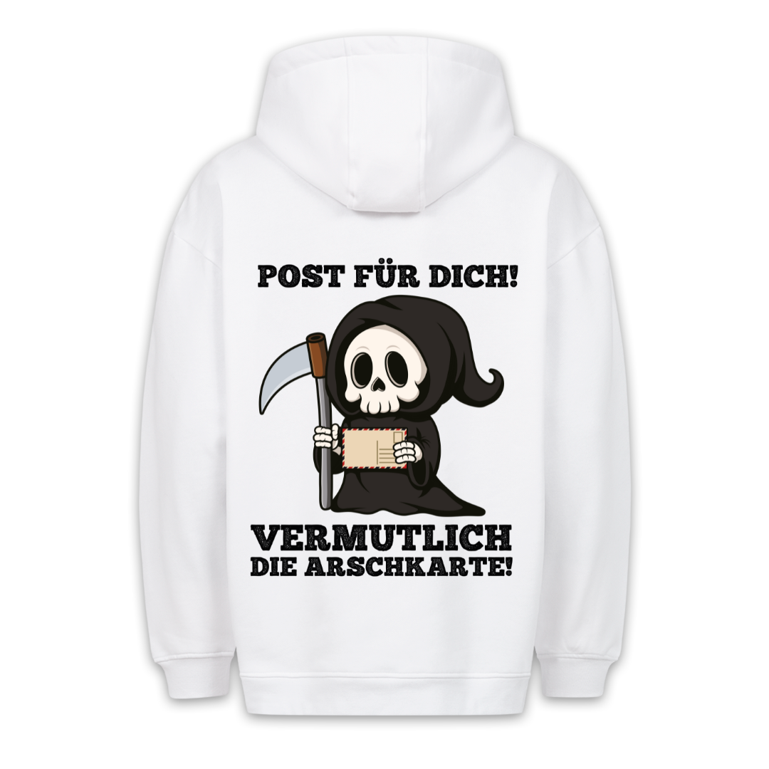 Arschkarte Sensenmann - Hoodie Unisex Rückendruck