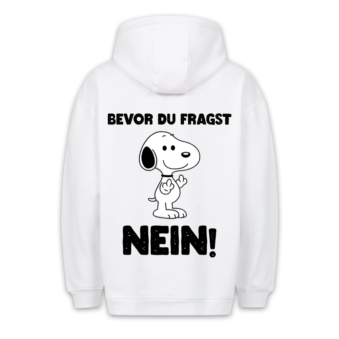 Nein! Hund - Hoodie Unisex Rückendruck