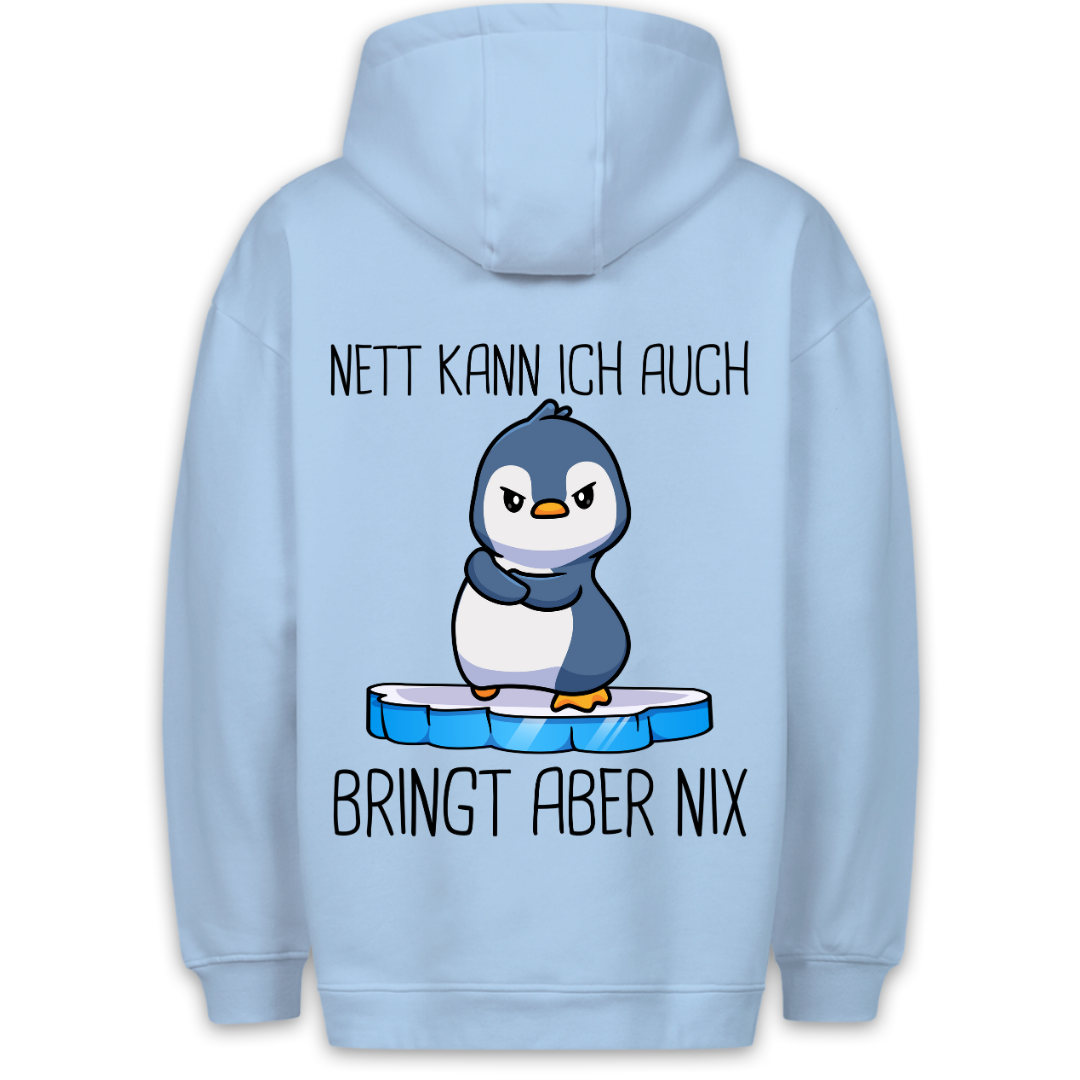 Nett Pinguin - Hoodie Rückendruck