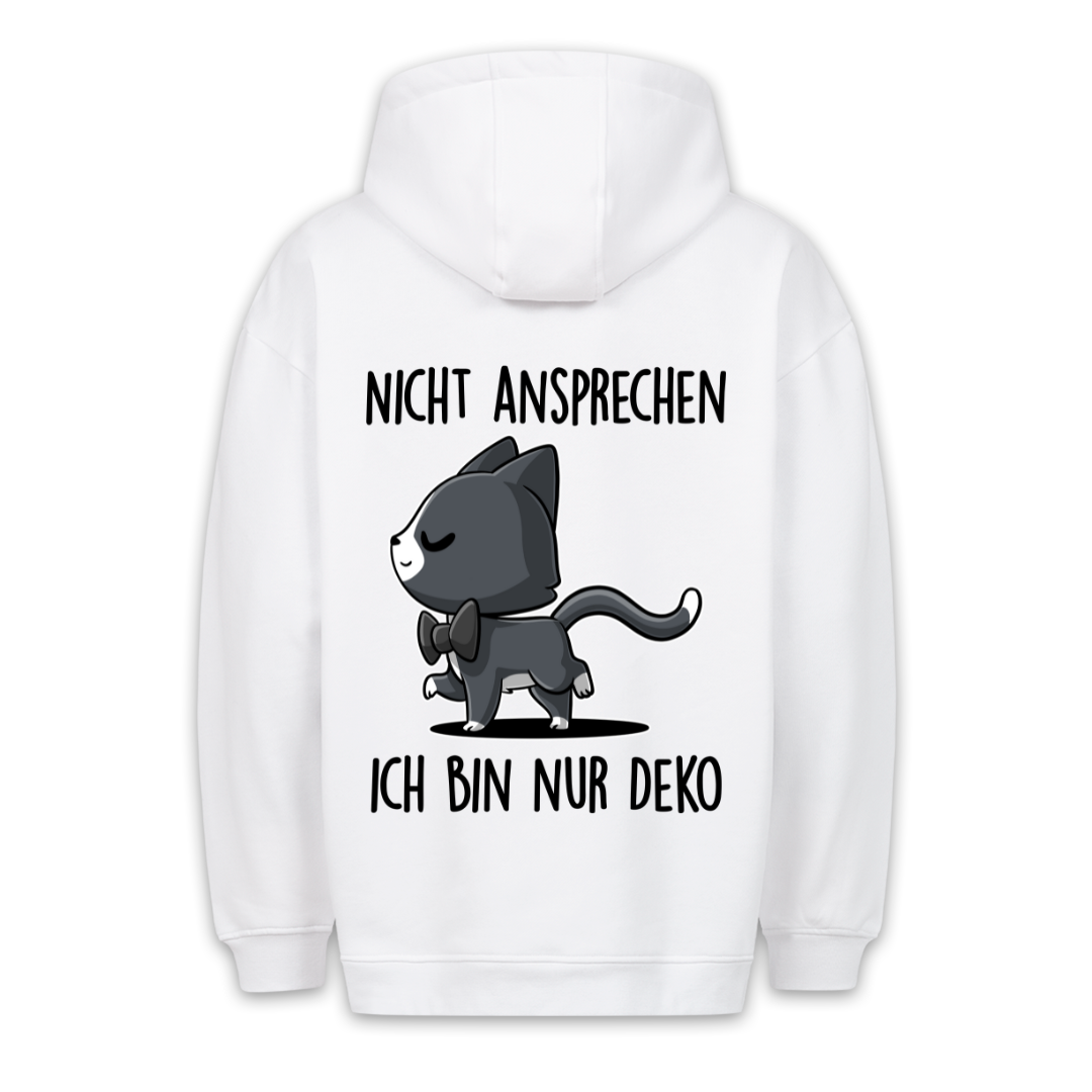 Deko Katze - Hoodie Unisex Rückendruck