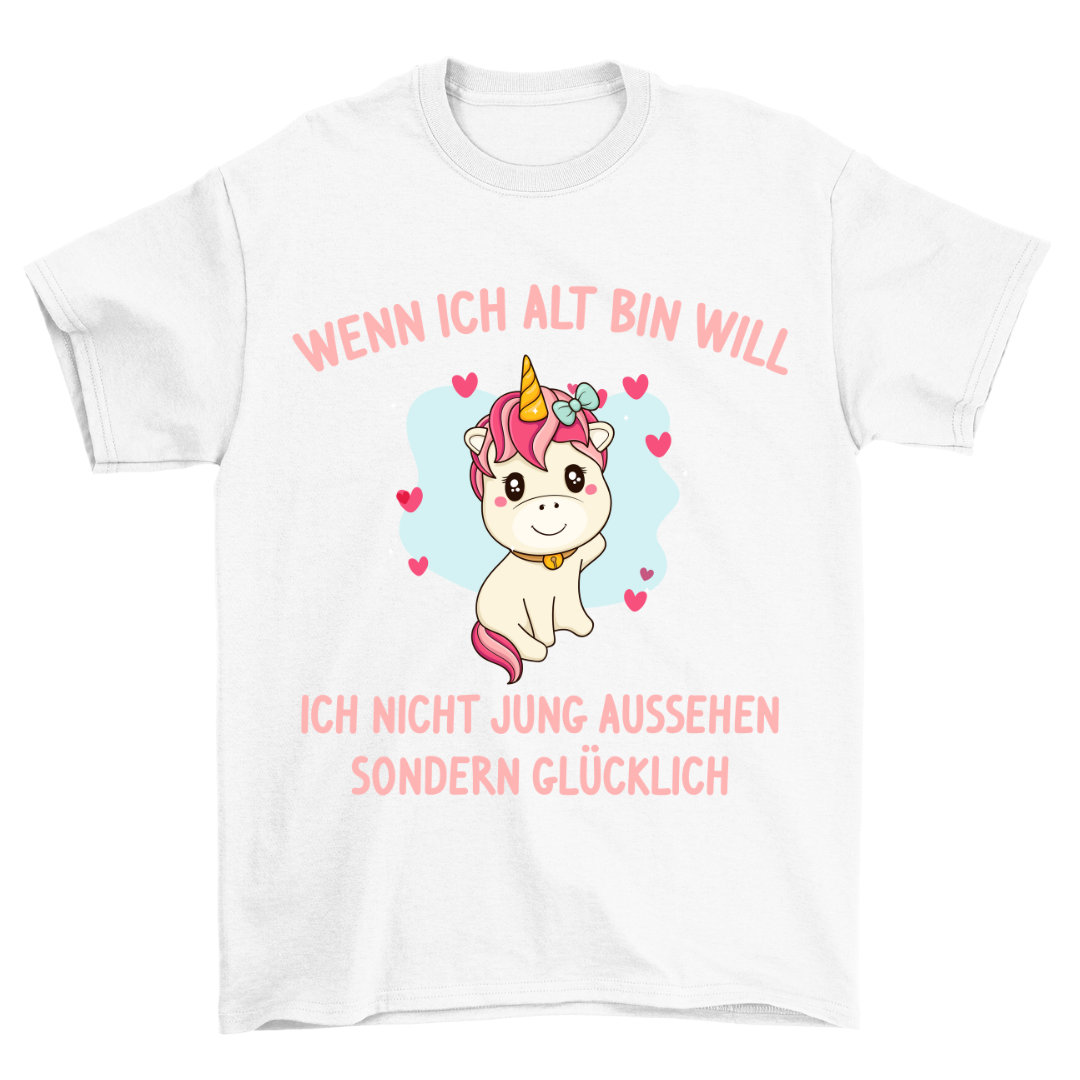 Glücklich Einhorn - Shirt Unisex