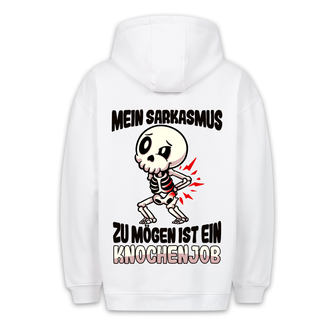 Knochenjob Skelett - Hoodie Unisex Rückendruck