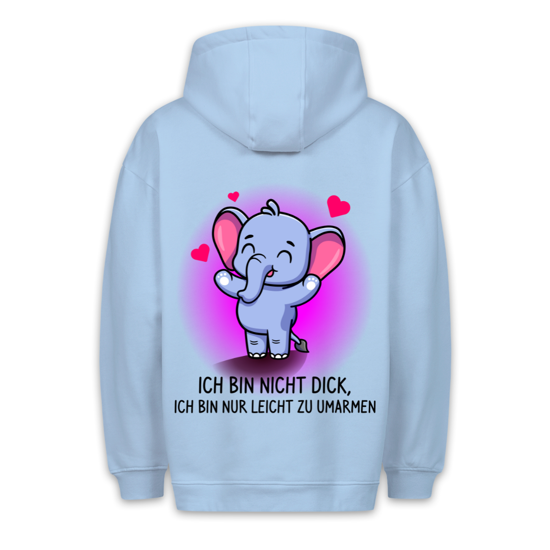 Umarmen Elefant - Hoodie Unisex Rückendruck