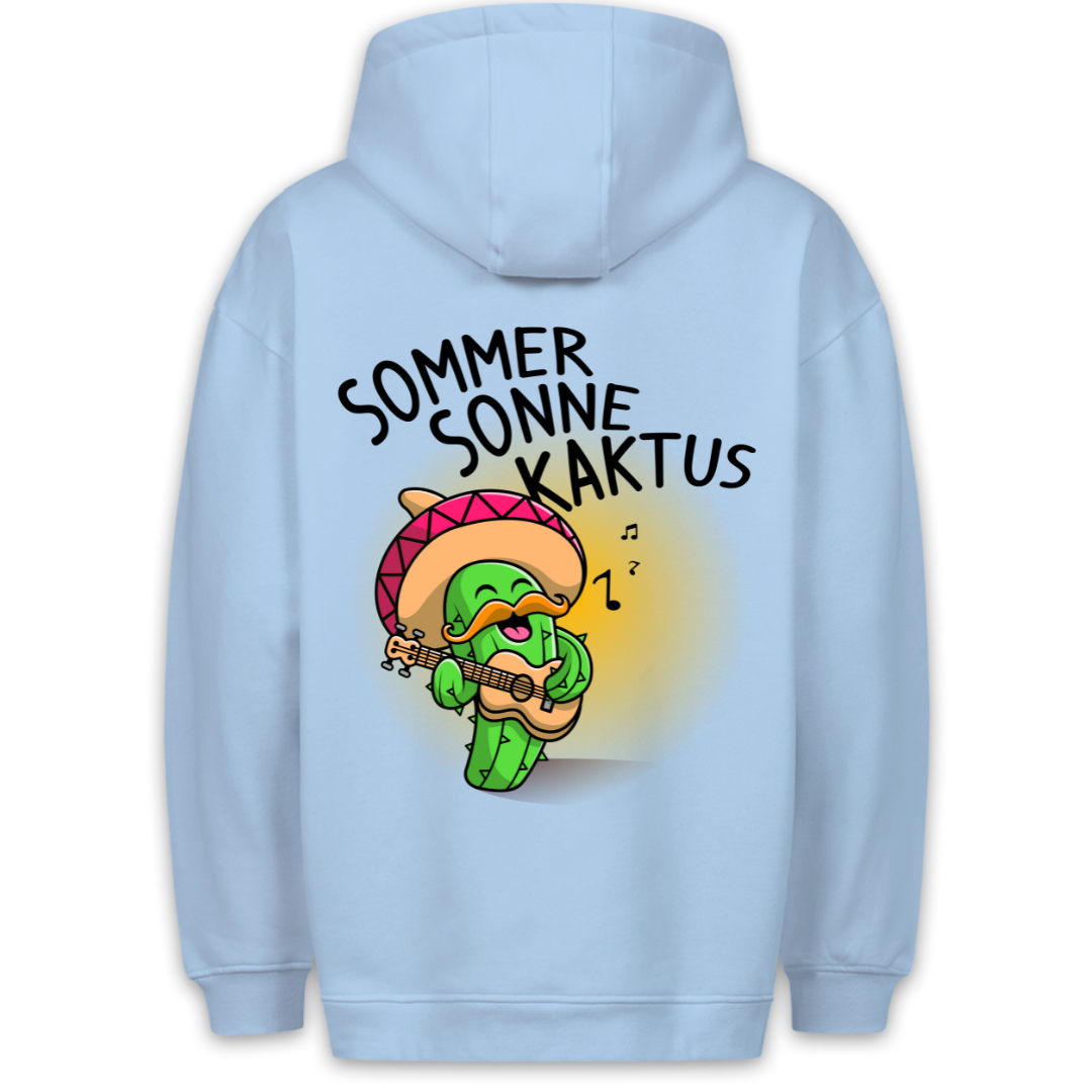 Sommer Kaktus - Hoodie Unisex Rückendruck