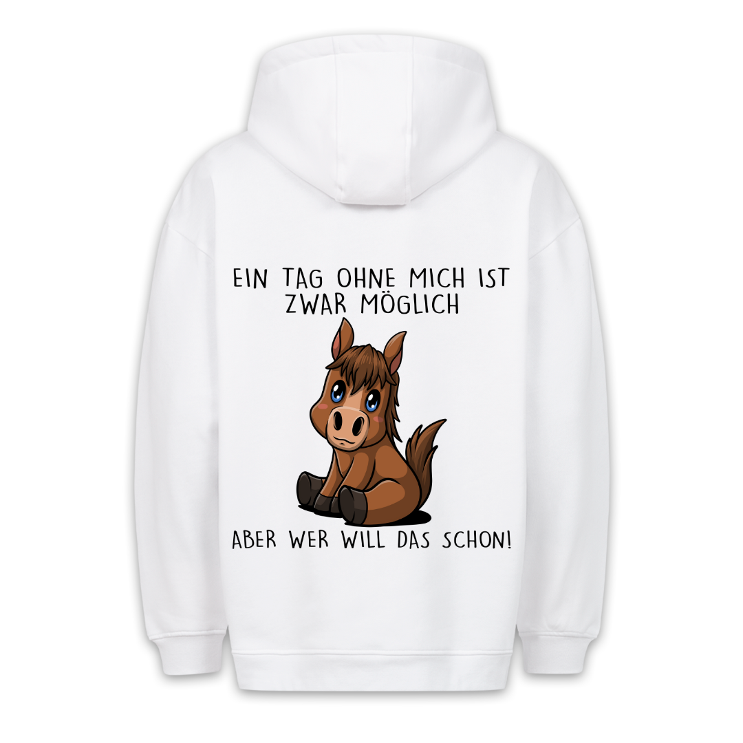 Ohne Mich Pony - Hoodie Unisex Rückendruck