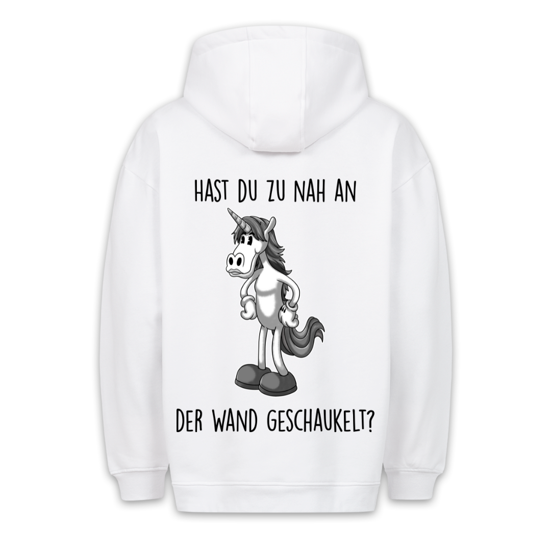 Schaukel Einhorn - Hoodie Unisex Rückendruck