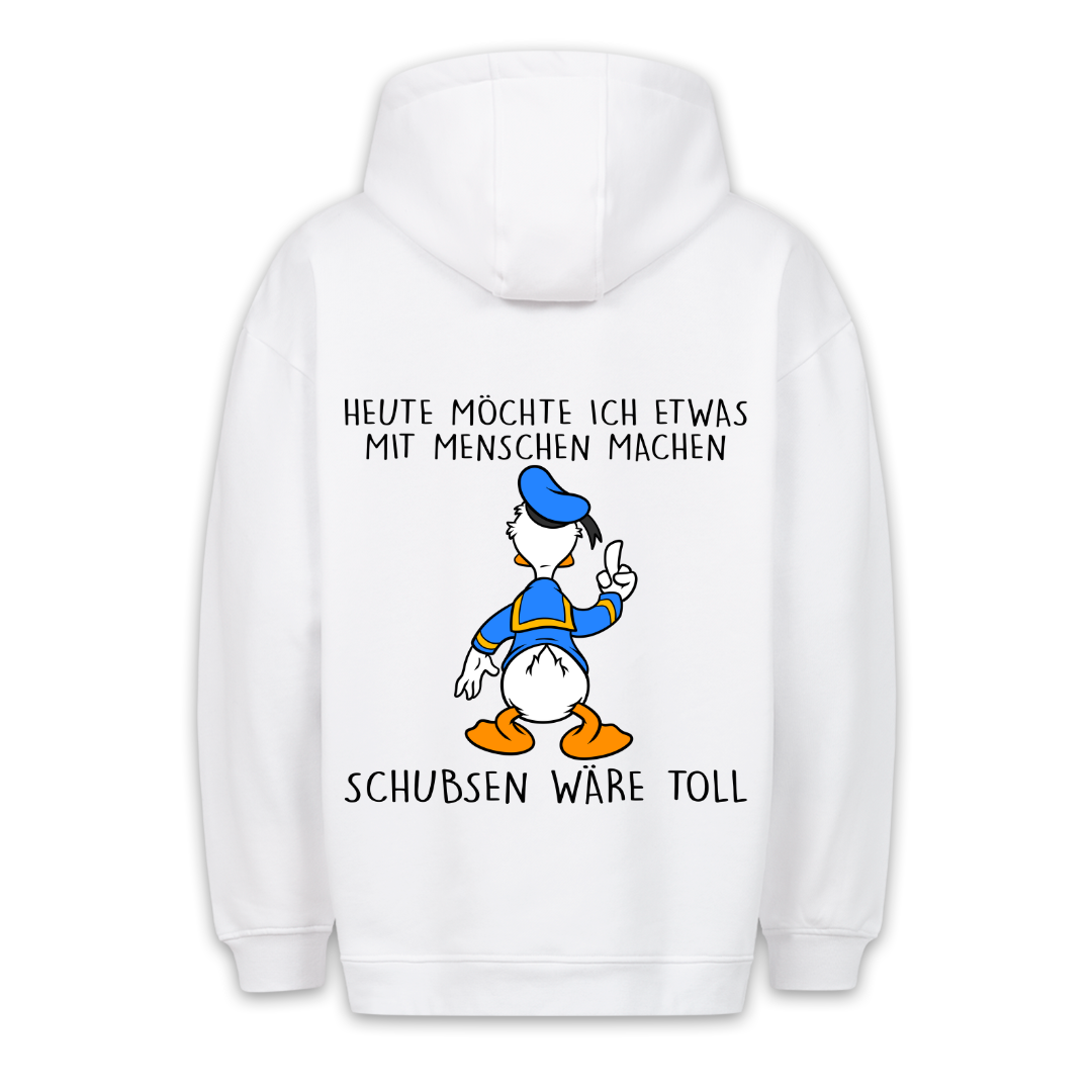 Mit Menschen machen Ente - Hoodie Unisex Rückendruck