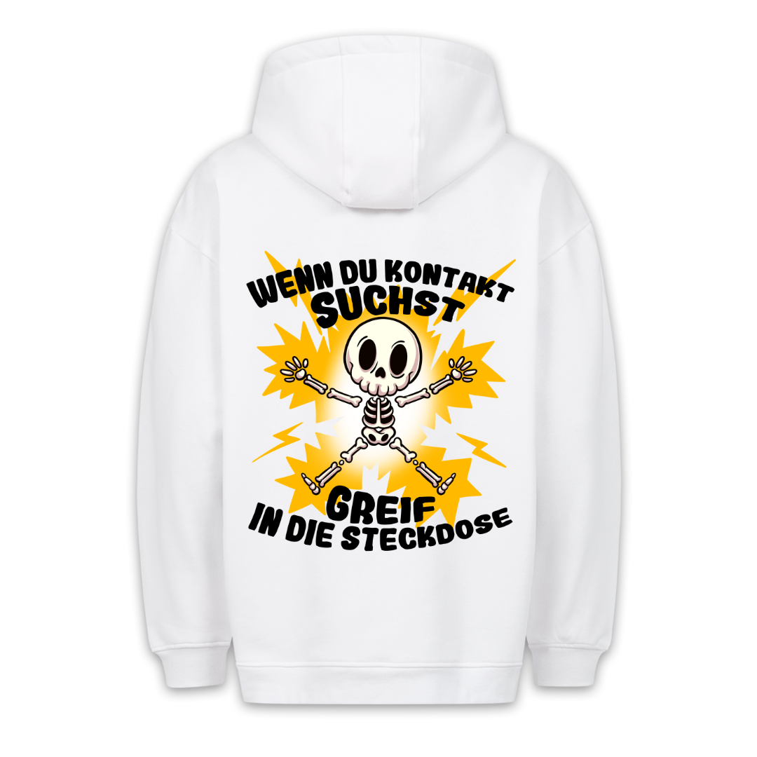 Kontakt Skelett - Hoodie Unisex Rückendruck