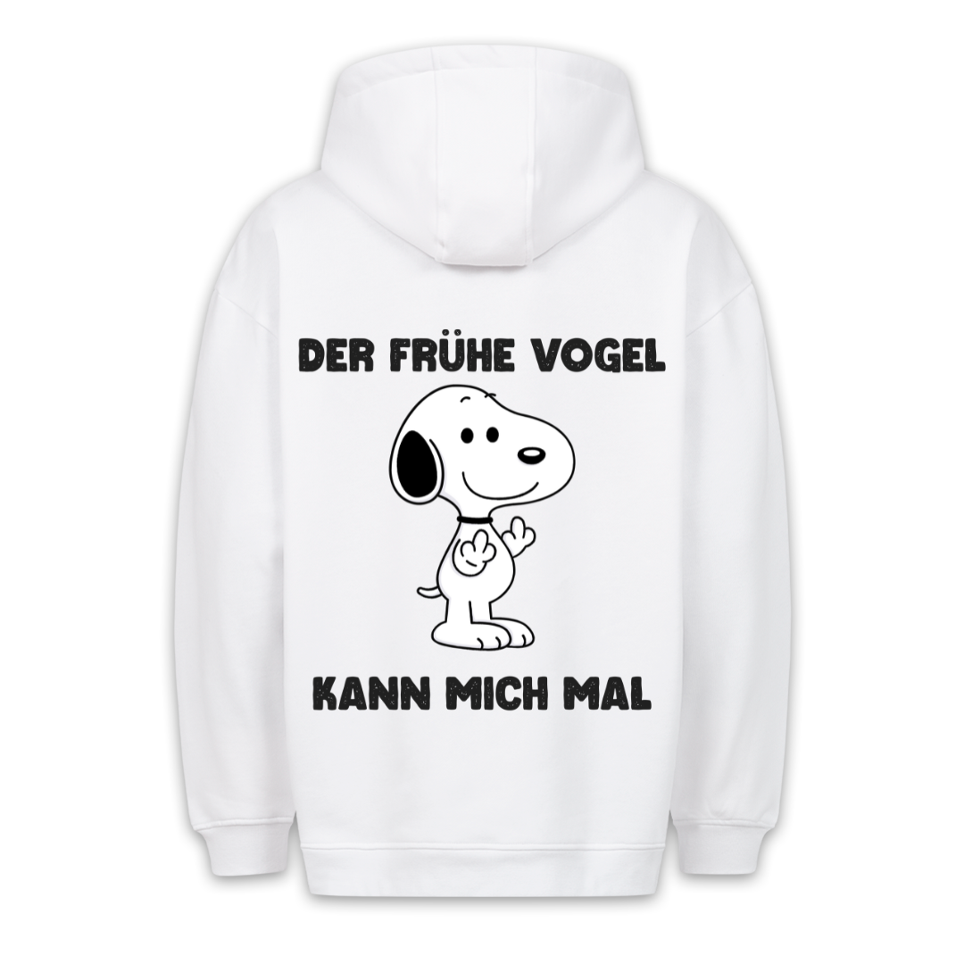 Frühe Vogel Hund - Hoodie Unisex Rückendruck