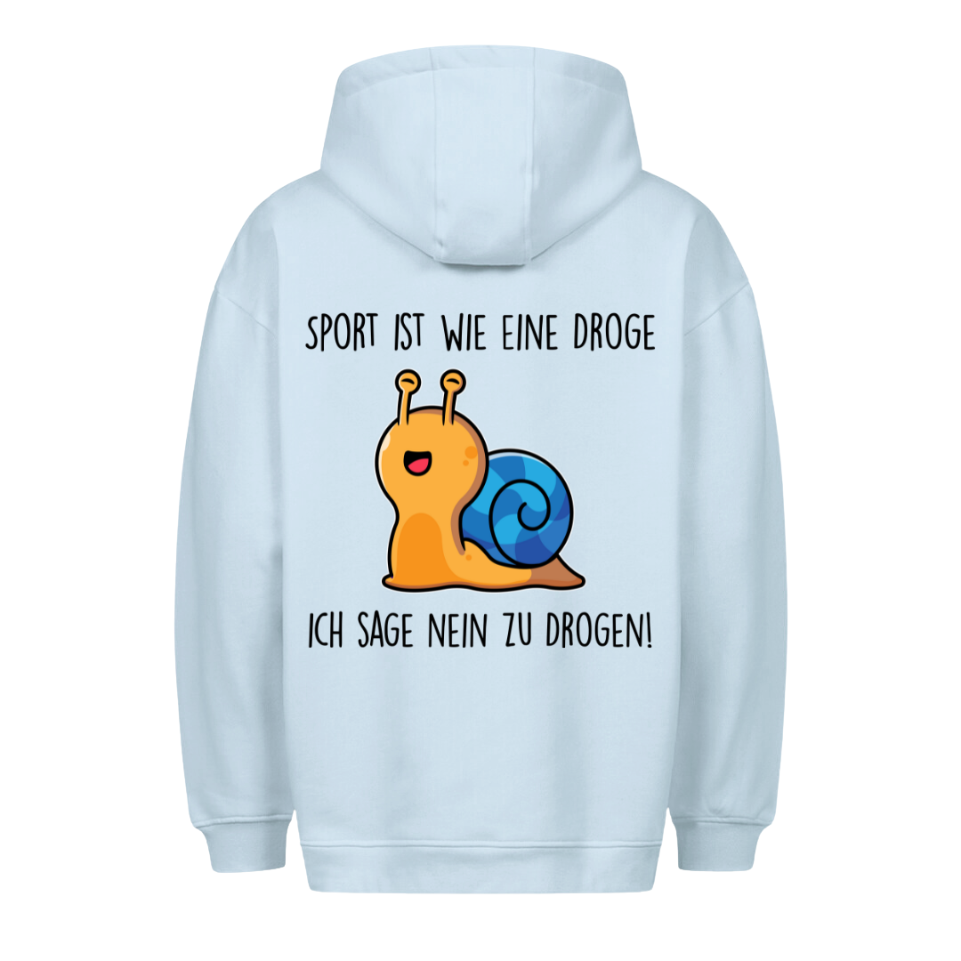 Sport Schnecke - Hoodie Unisex Rückendruck