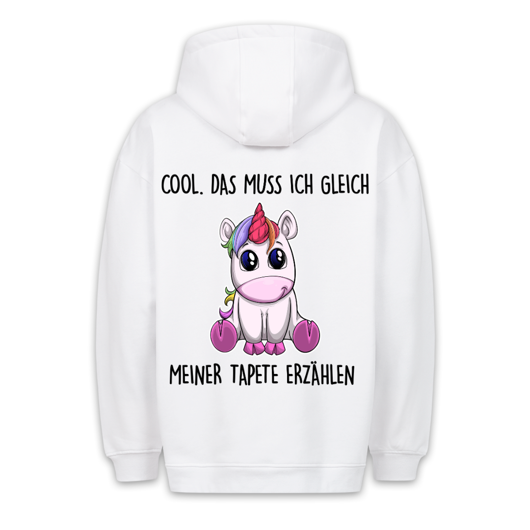 Tapete Einhorn - Hoodie Unisex Rückendruck