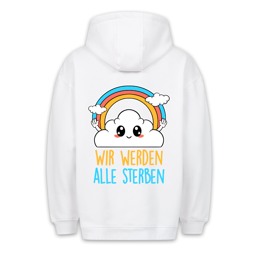 Regenbogen Wolke - Hoodie Unisex Rückendruck