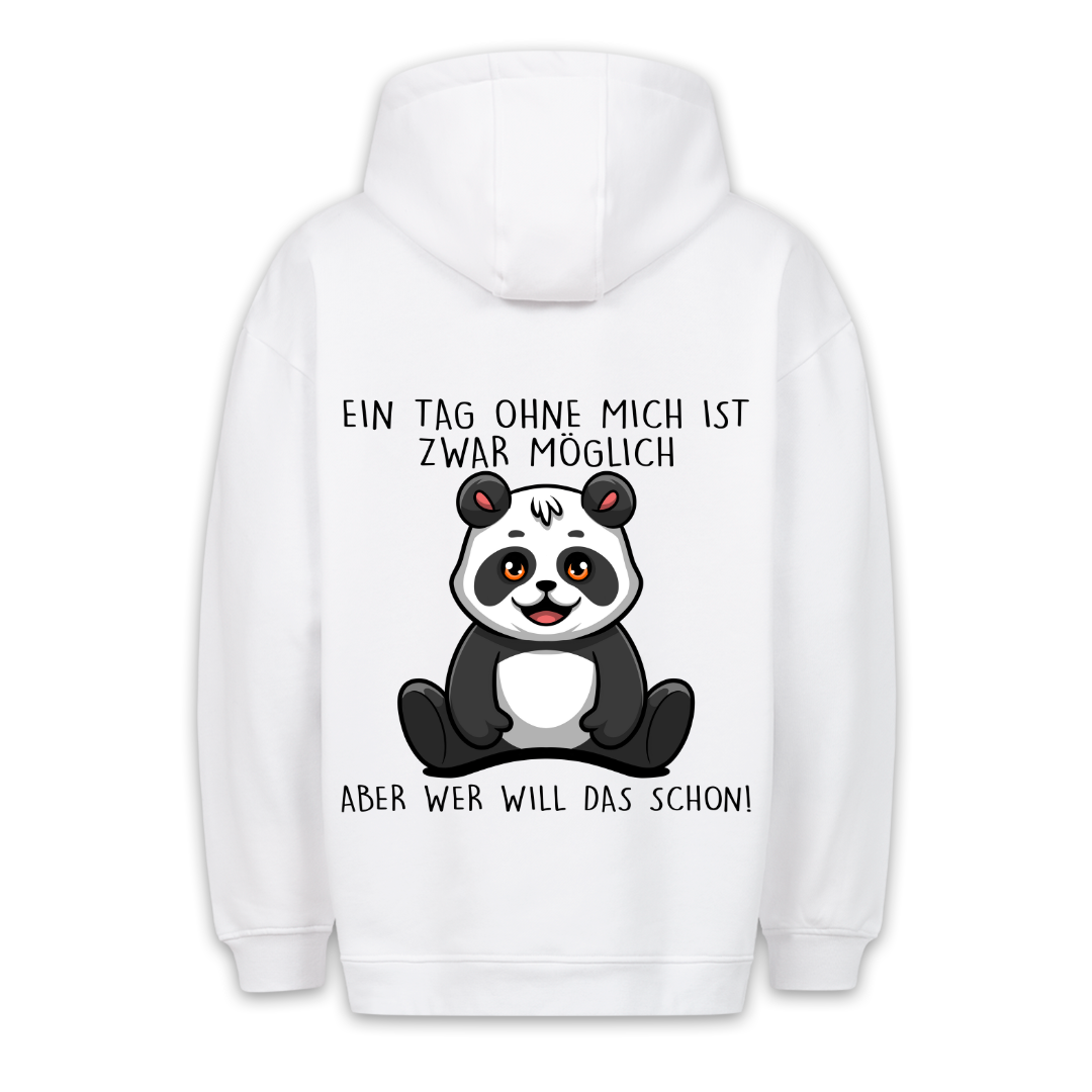 Ohne Mich Panda - Hoodie Unisex Rückendruck