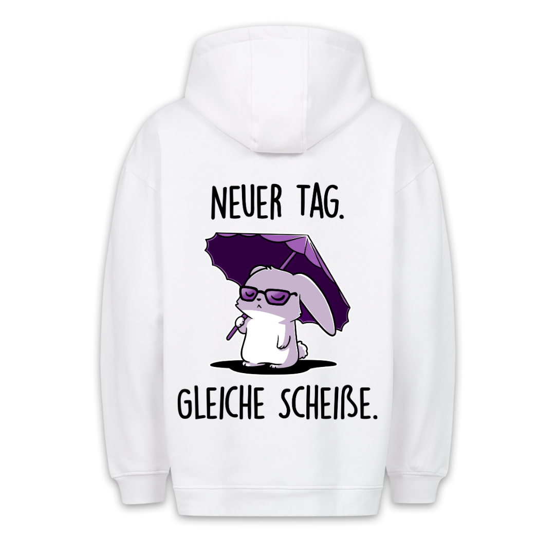 Neuer Tag Hase - Hoodie Unisex Rückendruck