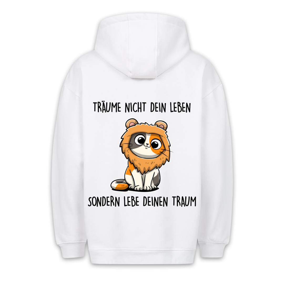 Träume Nicht Löwe - Hoodie Unisex Rückendruck