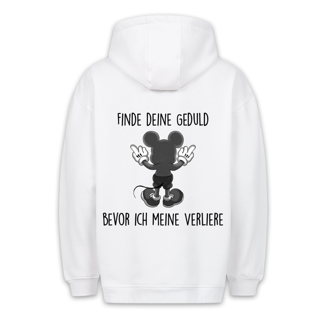 Geduld Maus - Hoodie Unisex Rückendruck