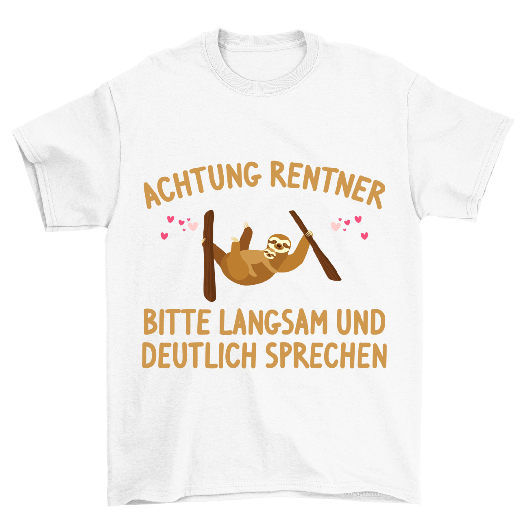 Achtung Faultier - Shirt Unisex