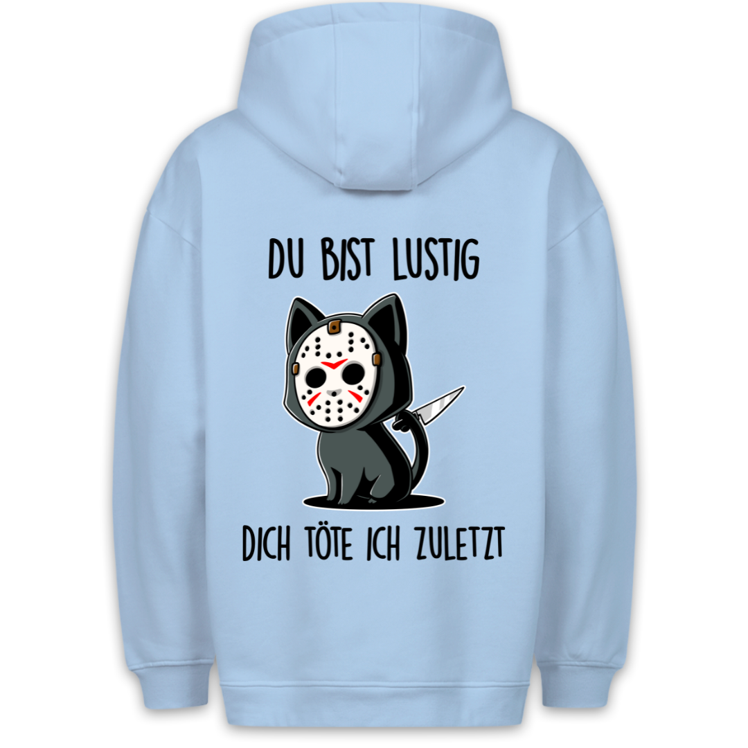 Lustig Hockeykatze - Hoodie Unisex Rückendruck