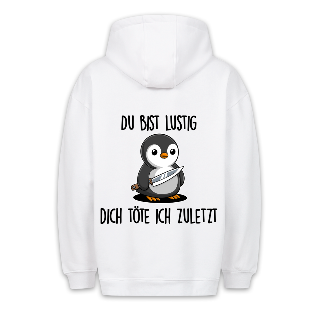 Lustig Pinguin - Hoodie Unisex Rückendruck