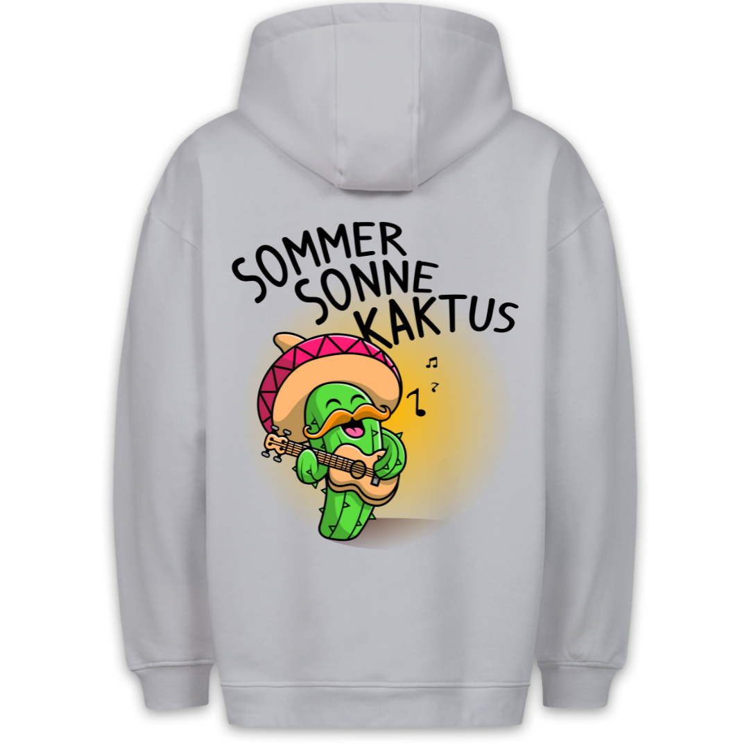 Sommer Kaktus - Hoodie Unisex Rückendruck