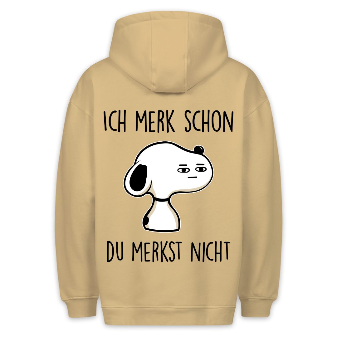 Merk schon - Hoodie Unisex Rückendruck