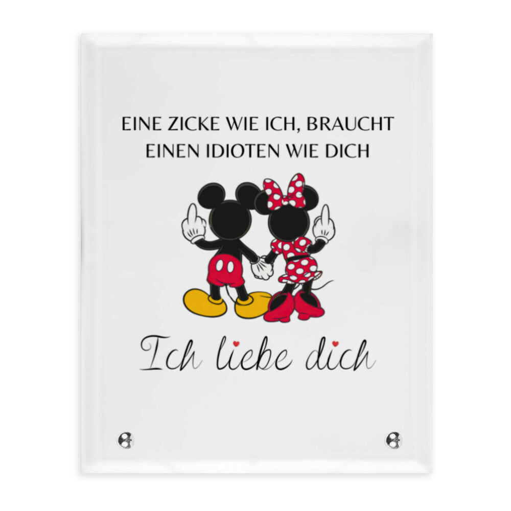 Zicke wie ich - Glasaufsteller Valentinstag