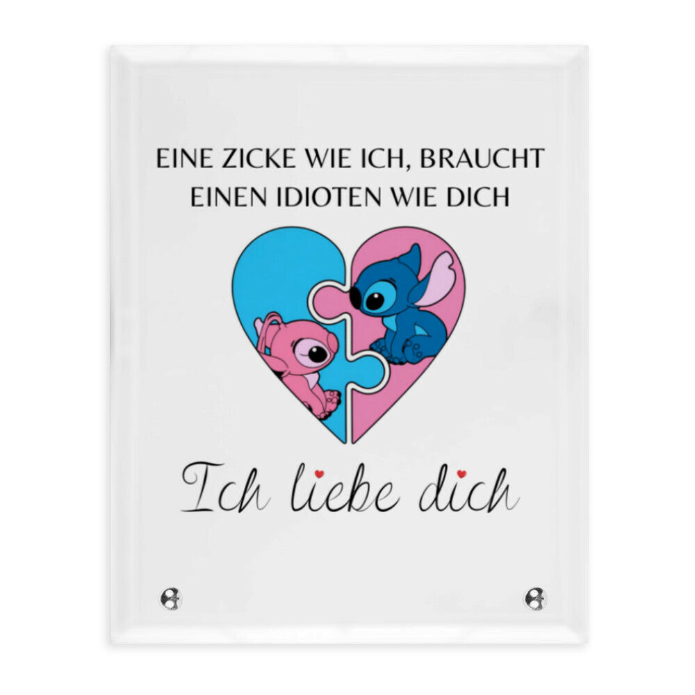 Zicke wie ich - Glasaufsteller Valentinstag