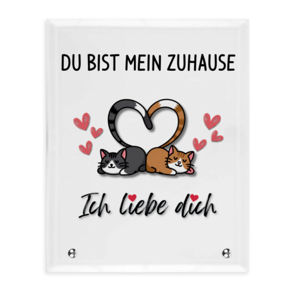 Mein Zuhause - Glasaufsteller Valentinstag