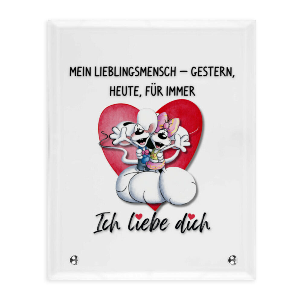 Mein Lieblingsmensch - Glasaufsteller Valentinstag