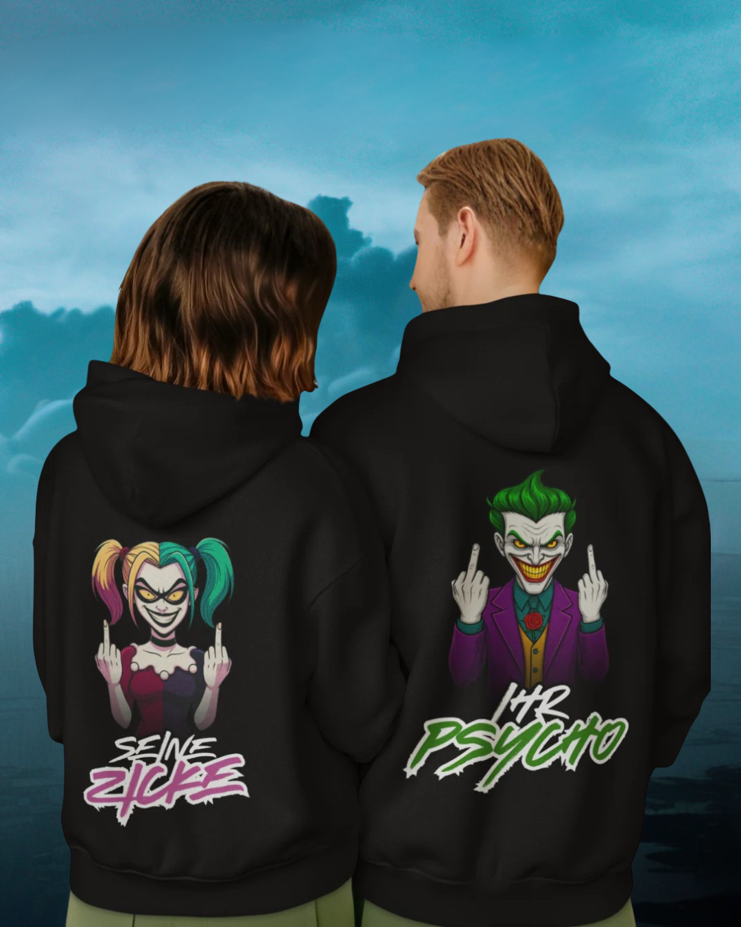 Psycho und Zicke - Kuschel Hoodie Bündel