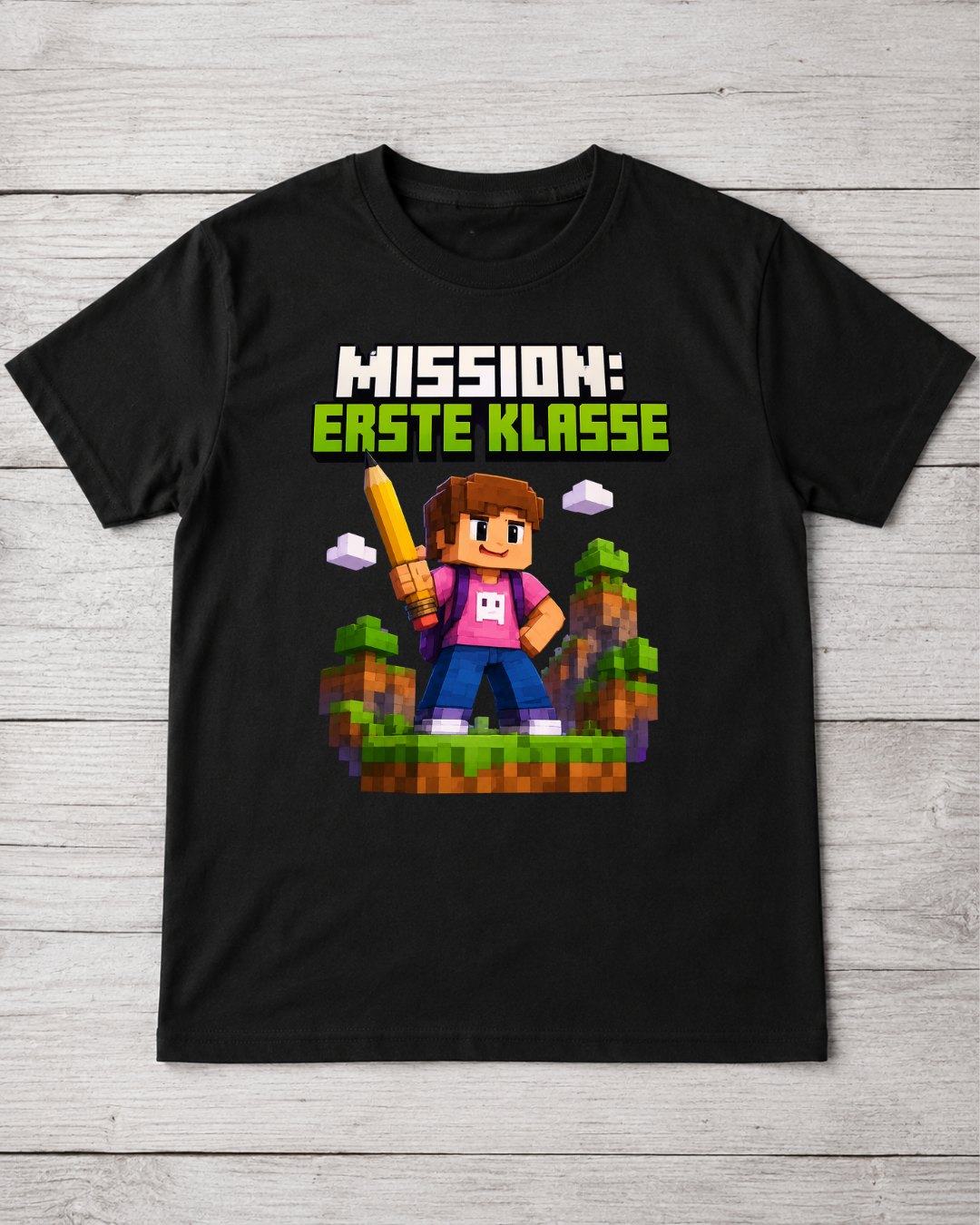 Mission erste Klasse Minecraft - Perfektes Geschenk für die Einschulung - Kinder - Unisex