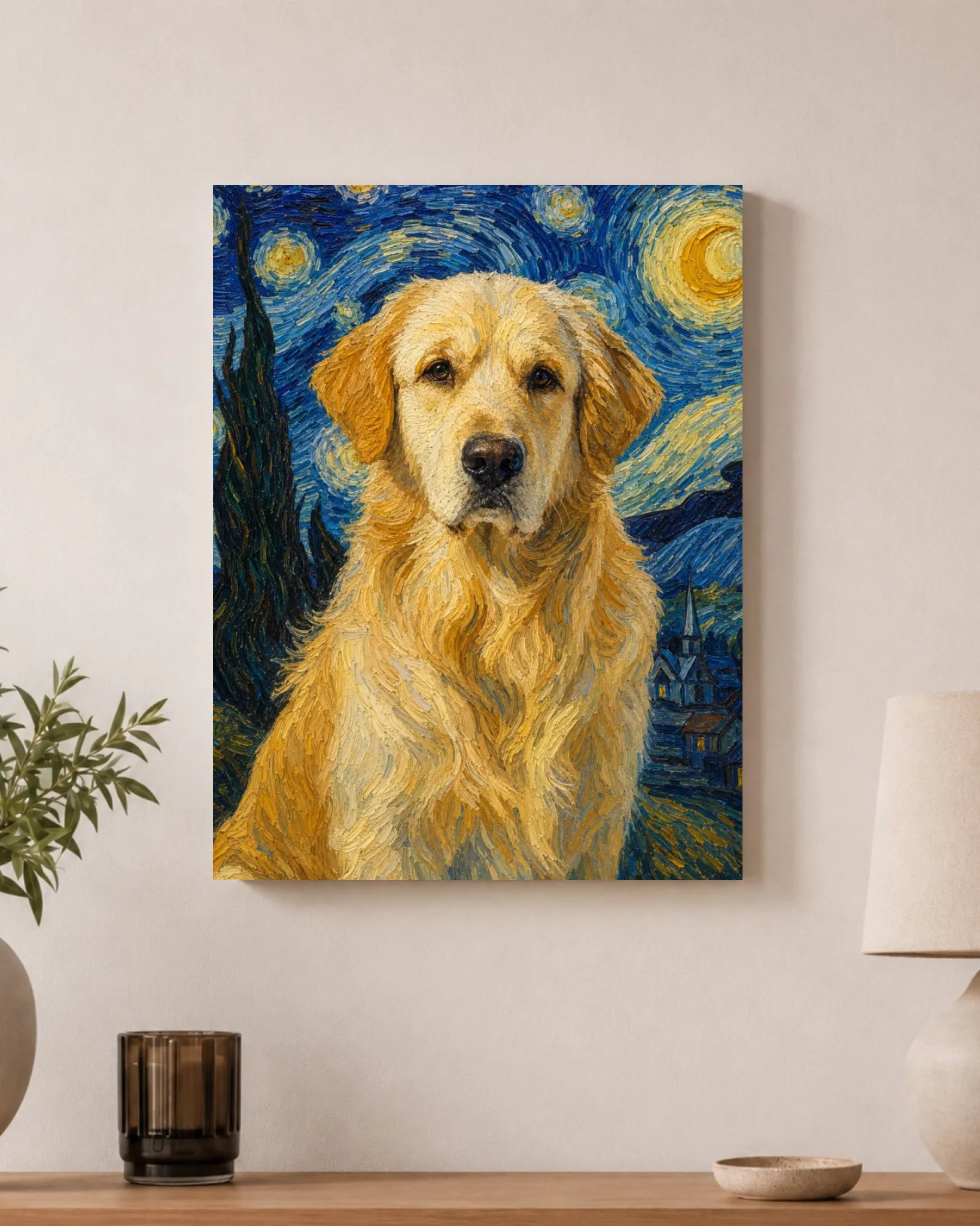 Haustier Van Gogh Portrait - Wanddeko Personalisierbar