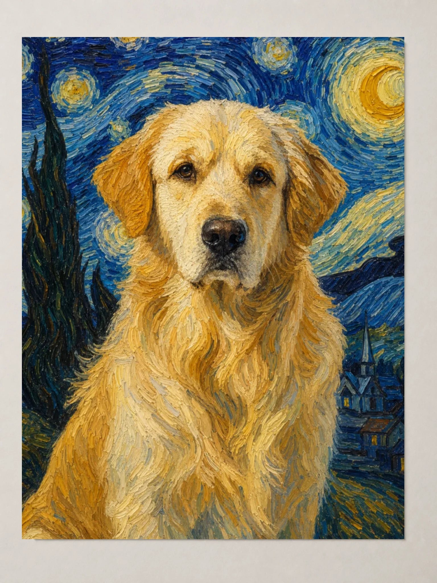 Haustier Van Gogh Portrait - Wanddeko Personalisierbar